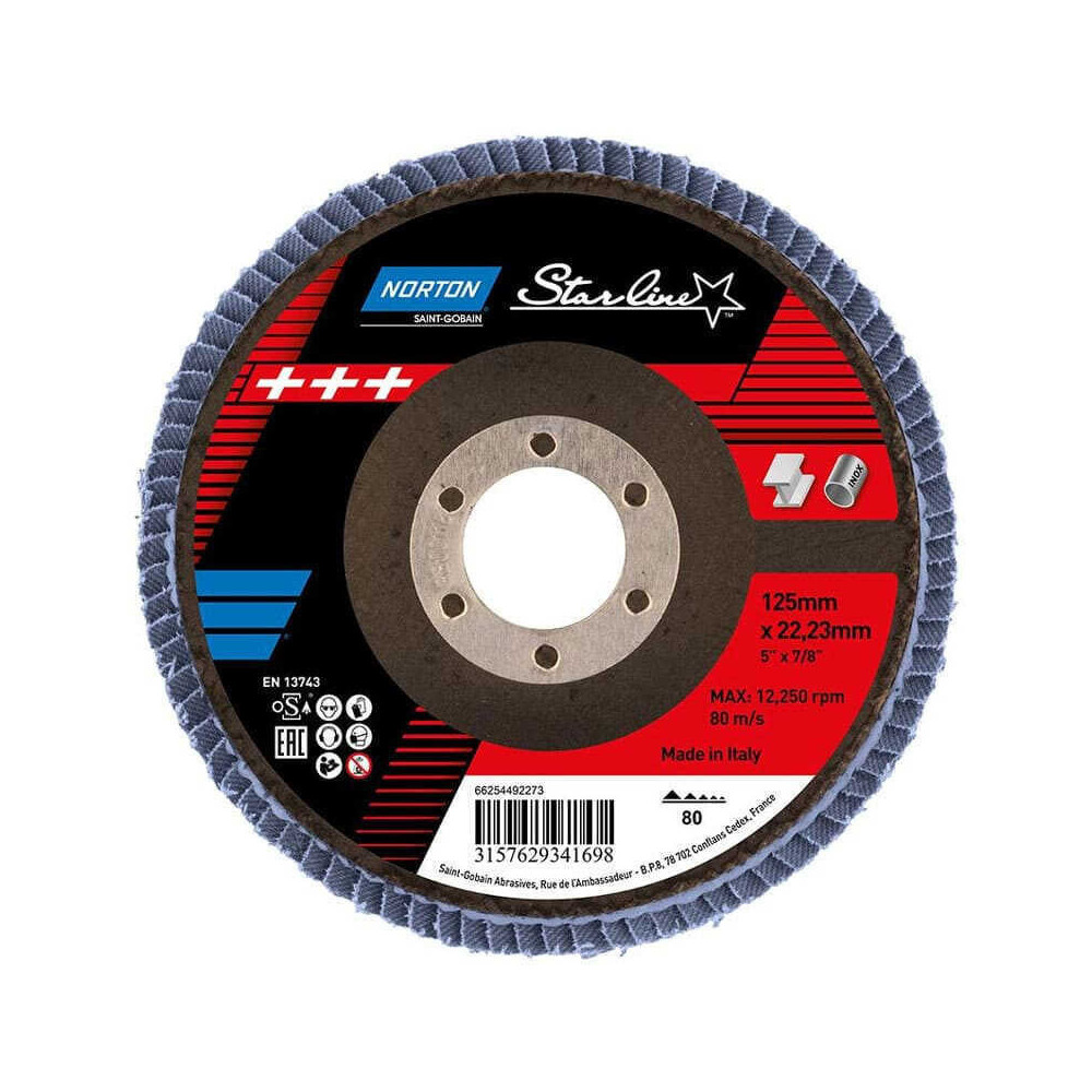 Disque a lamelles plat starline 125 mm R842 GR80 eu norton 69957399980