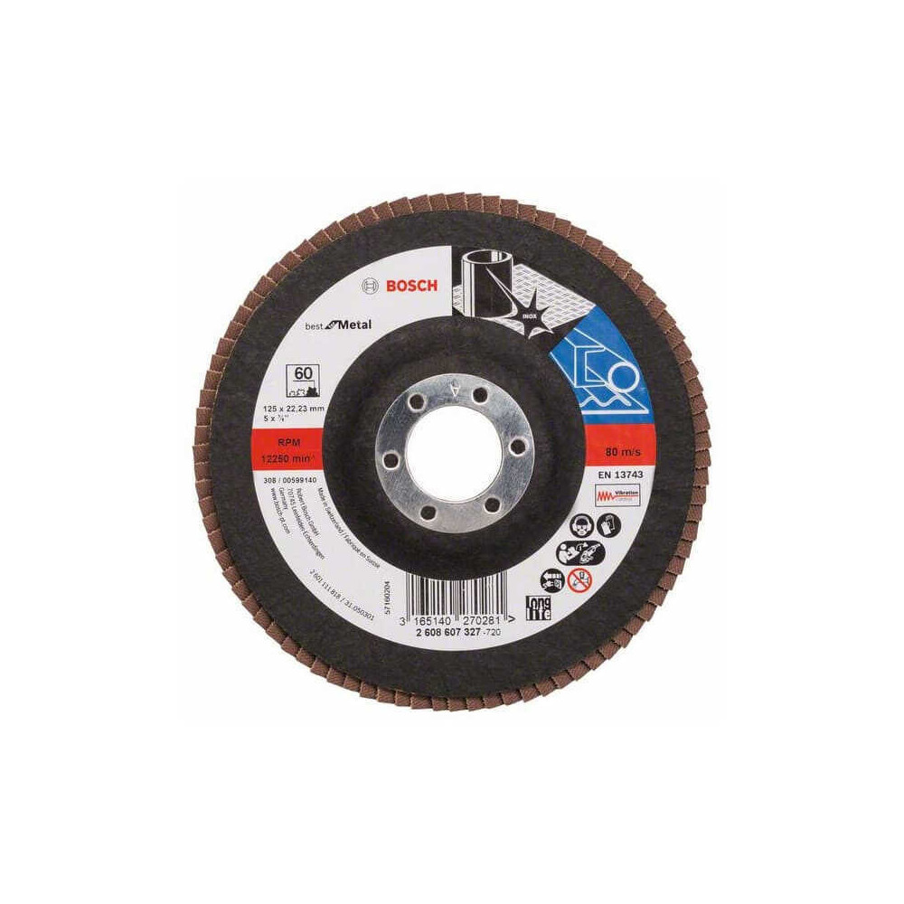 Disque a lamelles plateau o 125MM grain 60 Bosch 2608607327