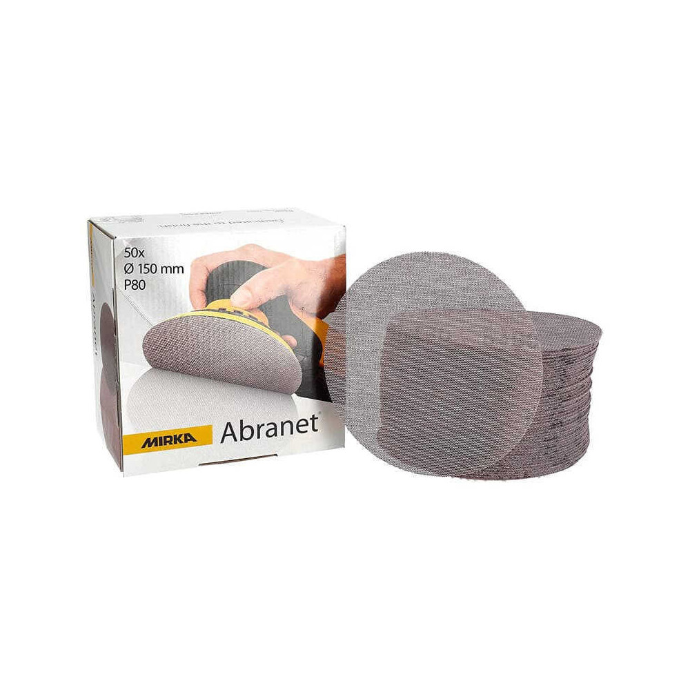 Boite de disques abranet O150 mm grain 80 Mirka 5424105080
