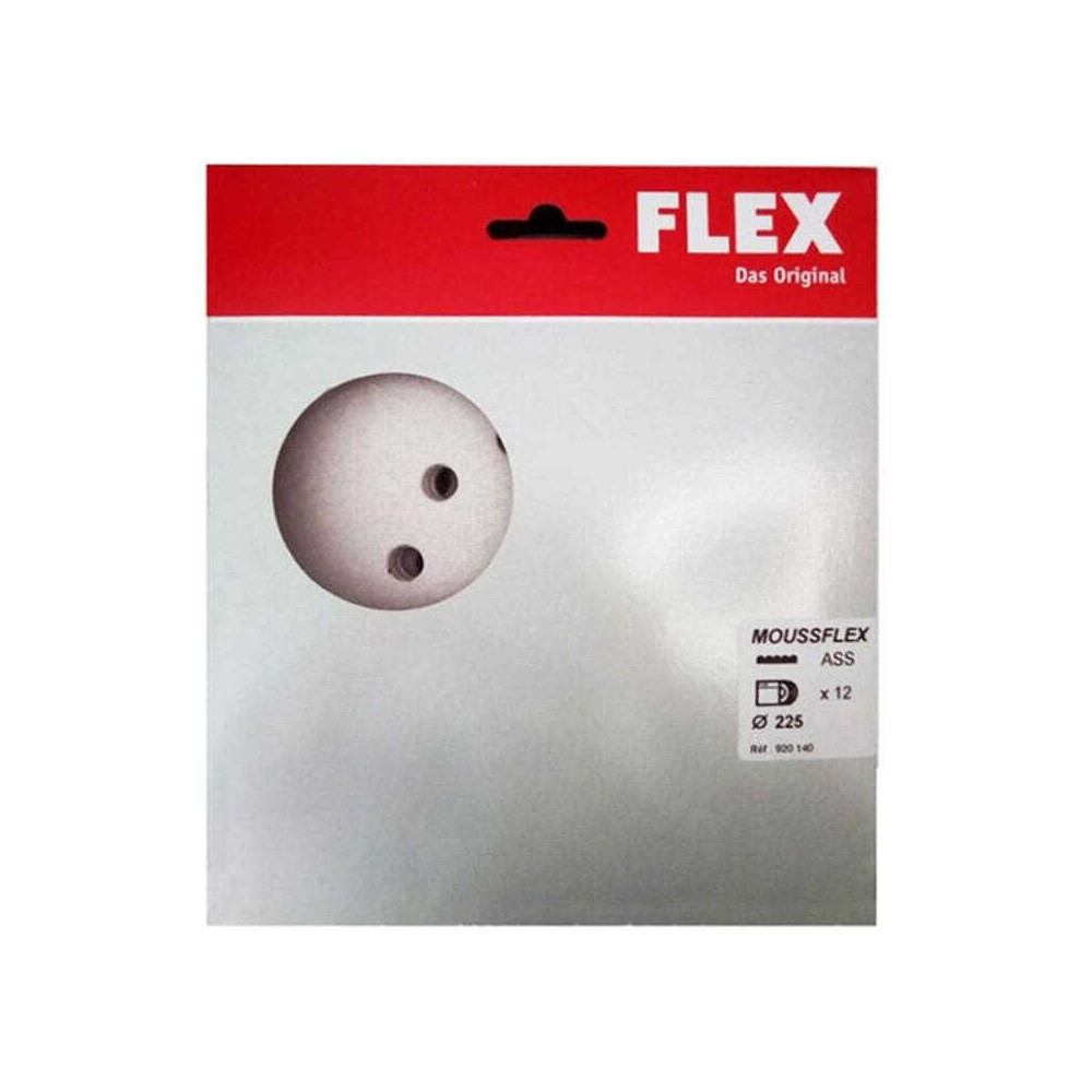 Paquet de 12 abrasifs panaches moussflex ronds o 225 mm Flex 920140