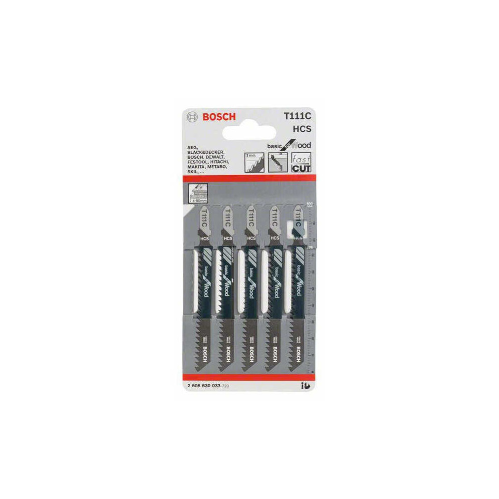 Lot 5 lames scies Bosch T111C