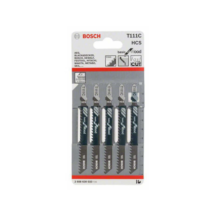 Lot 5 lames scies Bosch T111C