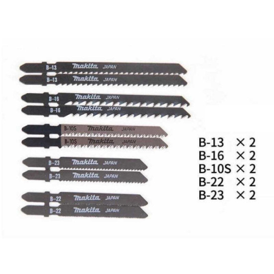 Set de lames pour scie sauteuse 10 pieces 1 set Makita b 44410