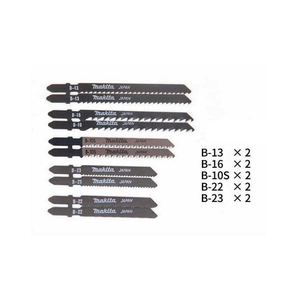 Set de lames pour scie sauteuse 10 pieces 1 set Makita b 44410