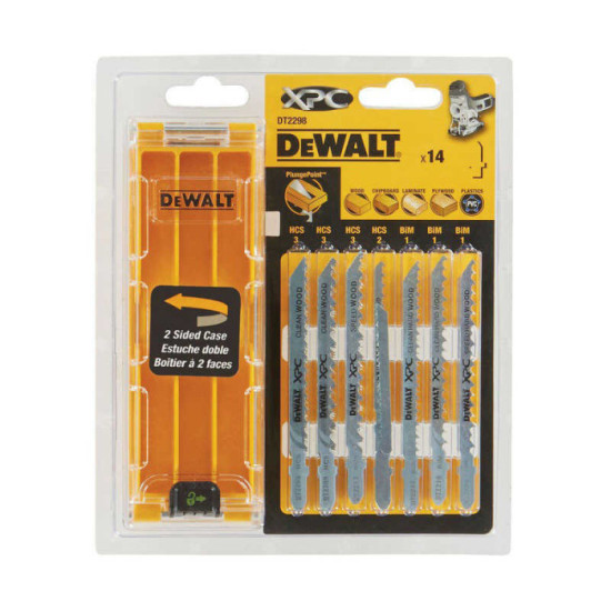 Jeu de lames de scie sauteuse xpc hcs bois 14 pcs Dewalt DT2298 qz