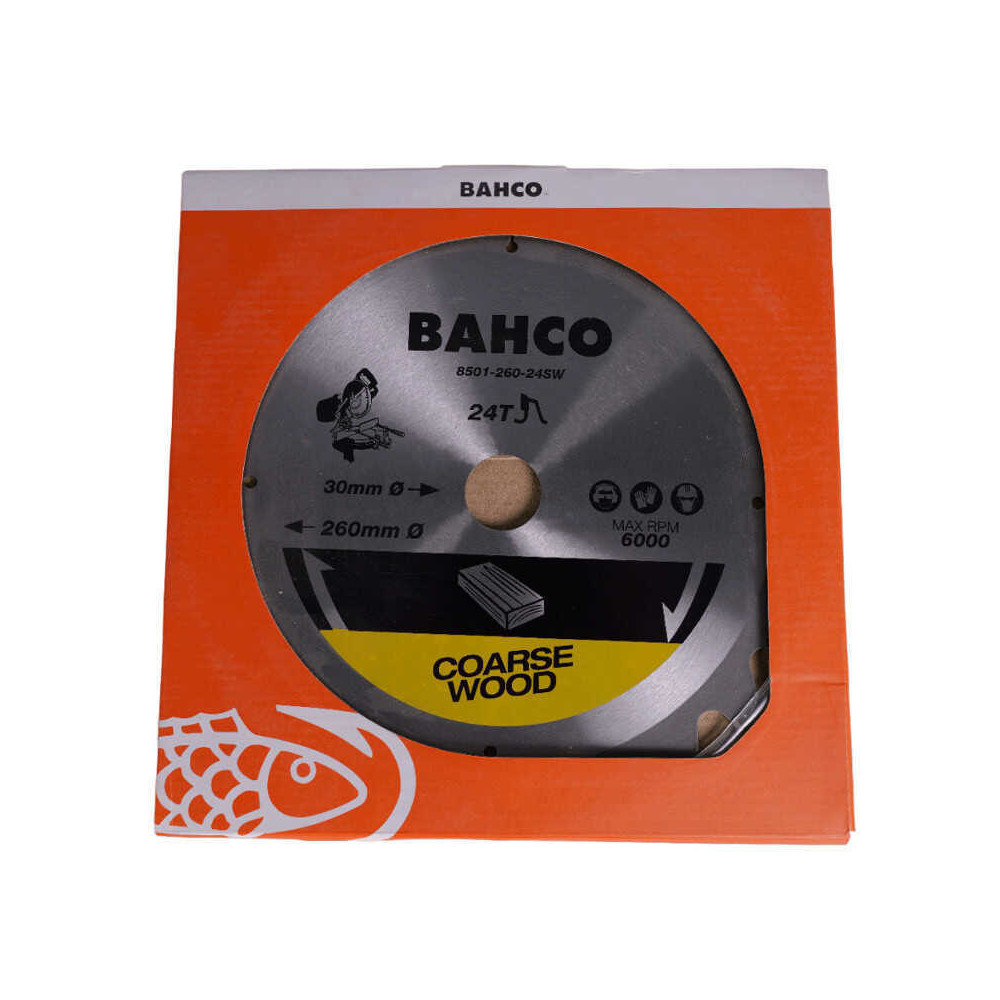 Lame de scie circulaire 260 mm bois Bahco 8501 260 24SW