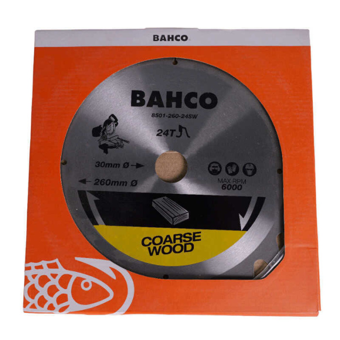 Lame de scie circulaire 260 mm bois Bahco 8501 260 24SW