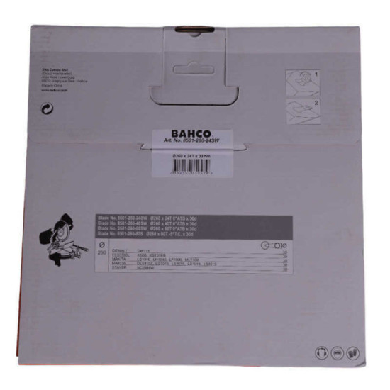 Lame de scie circulaire 260 mm bois Bahco 8501 260 24SW
