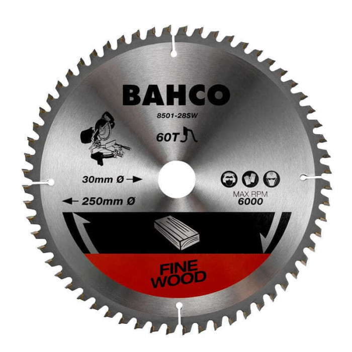 Lame de scie circulaire 260 mm bois Bahco 8501 260 60SW
