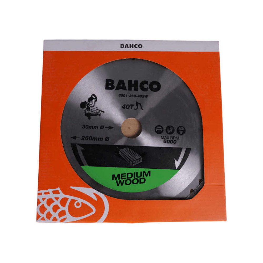 Lame de scie circulaire 260 mm bois Bahco 8501 260 40SW