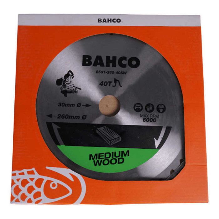 Lame de scie circulaire 260 mm bois Bahco 8501 260 40SW