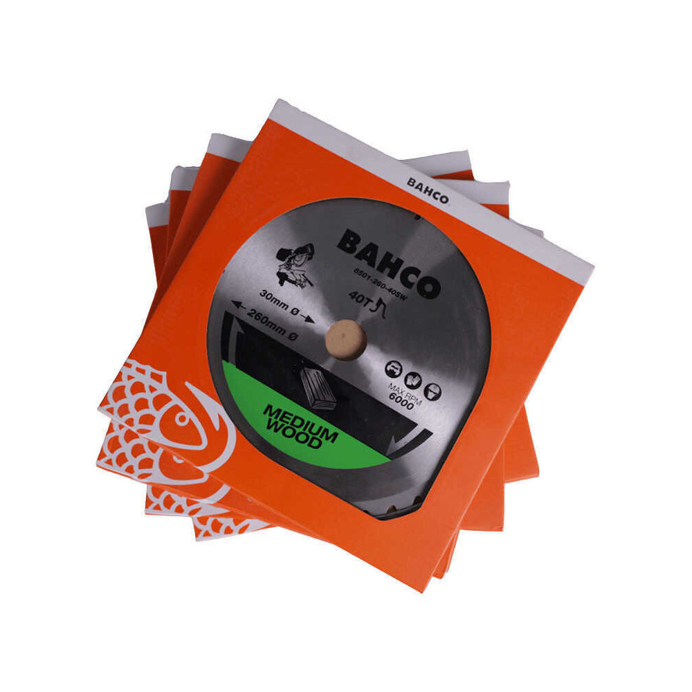 Lame de scie circulaire 260 mm bois Bahco 8501 260 40SW