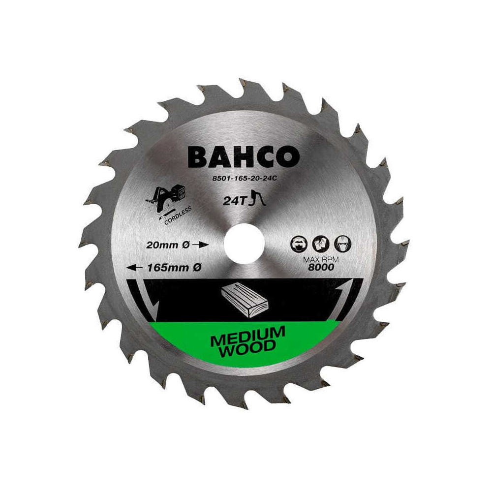 Lame de scie circulaire 165 mm bois Bahco 8501 165 20 24C