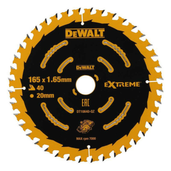 Lame de scie circulaire O165 mm Dewalt DT10640