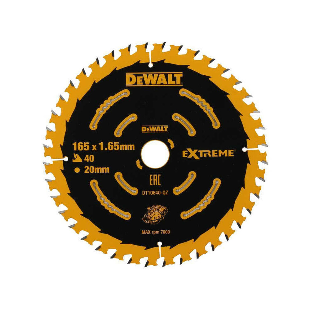 Lame de scie circulaire O165 mm Dewalt DT10640