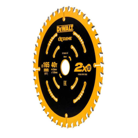 Lame de scie circulaire O165 mm Dewalt DT10640