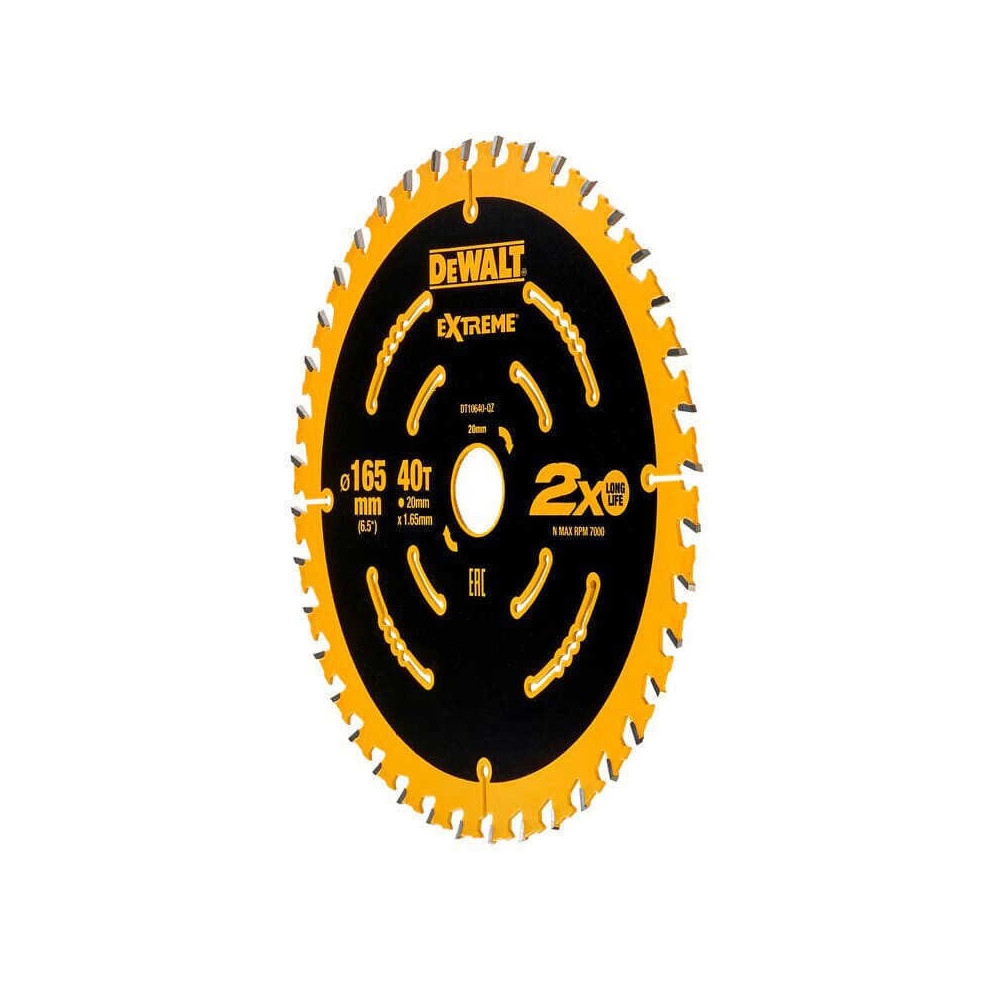 Lame de scie circulaire O165 mm Dewalt DT10640