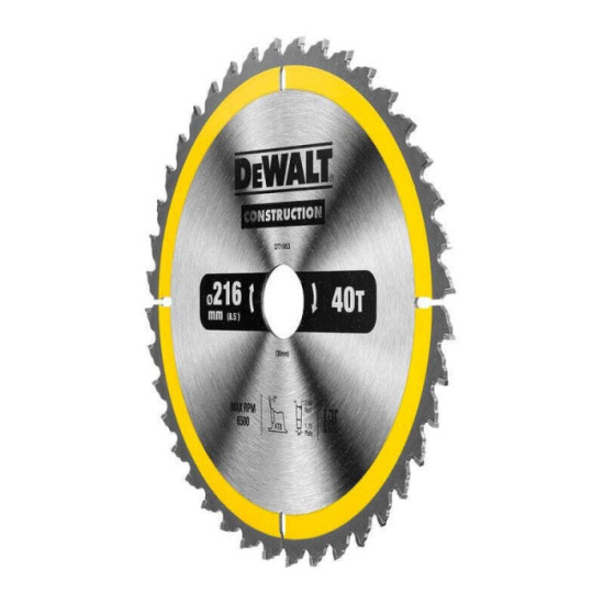 Lames de scie circulaire 216 mm 40 dents Dewalt DT1953 qz