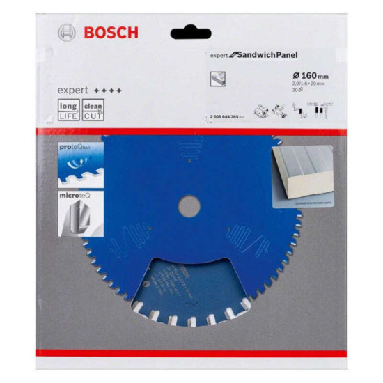 Lame de scie circulaire expert 160X20 pour panneau Bosch 2608644365