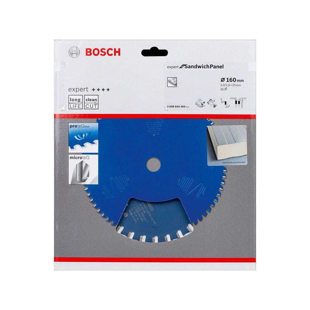 Lame de scie circulaire expert 160X20 pour panneau Bosch 2608644365