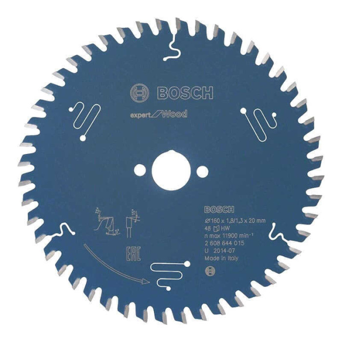 Lame de scie circulaire expert O165X20 bois Bosch 2608644022