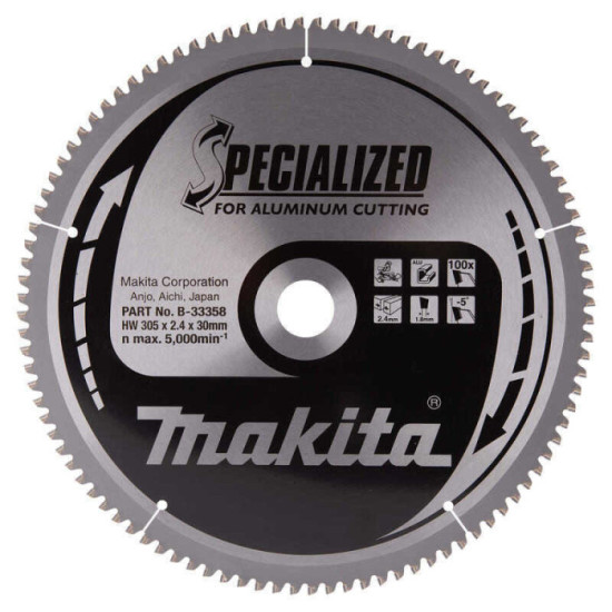 Lame de scie aluminium 305MM Makita b 33358