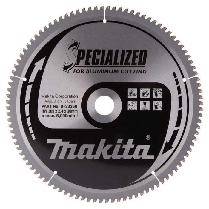 Lame de scie aluminium 305MM Makita b 33358