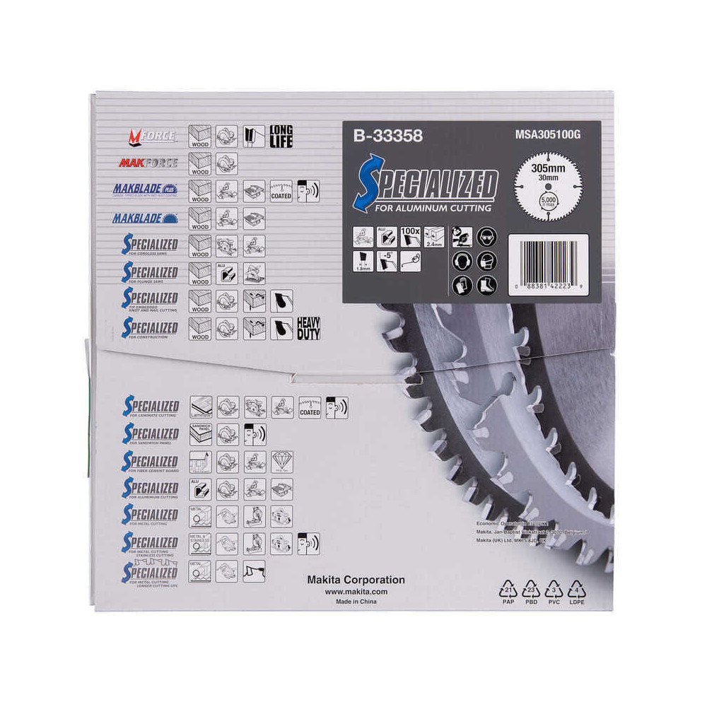 Lame de scie aluminium 305MM Makita b 33358
