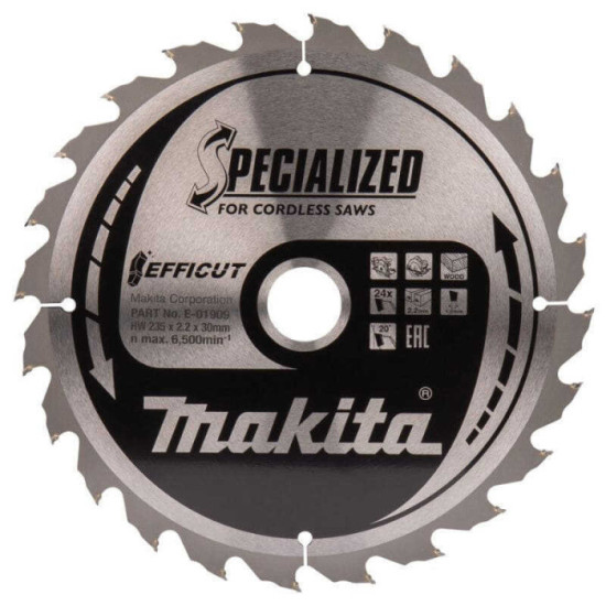 Lames carbure pour bois Makita e 01909