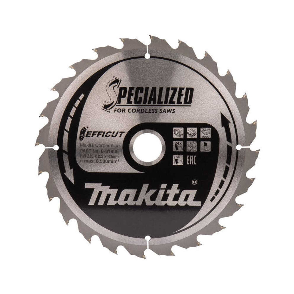 Lames carbure pour bois Makita e 01909