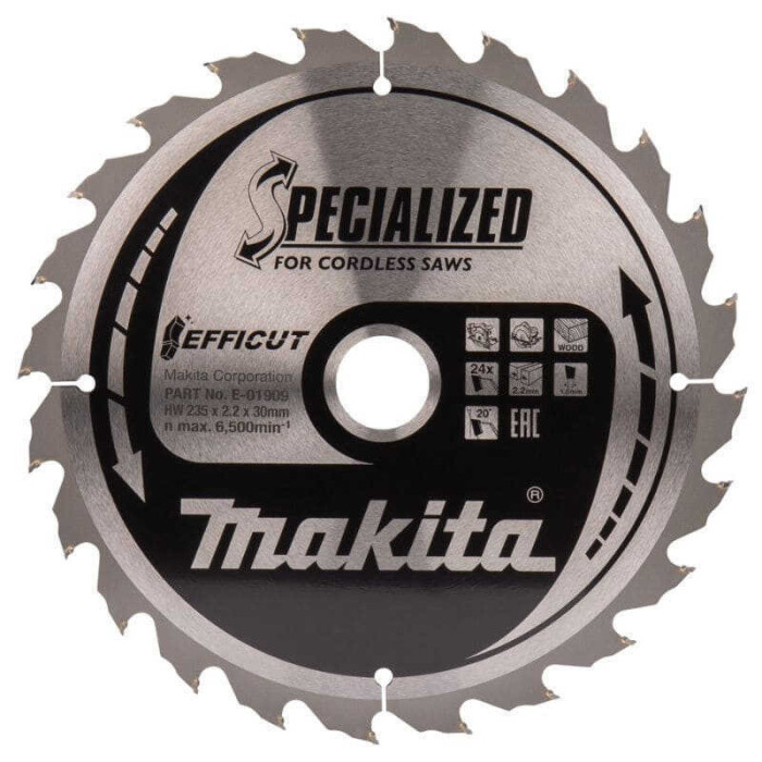 Lames carbure pour bois Makita e 01909