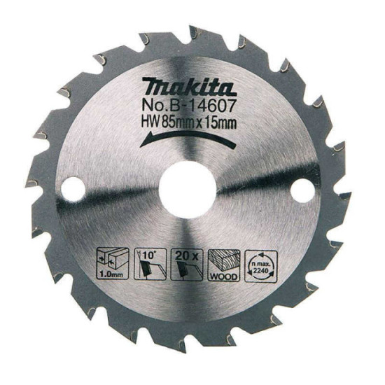 Lame de scie circulaire carbure bois 85MM Makita b 14607
