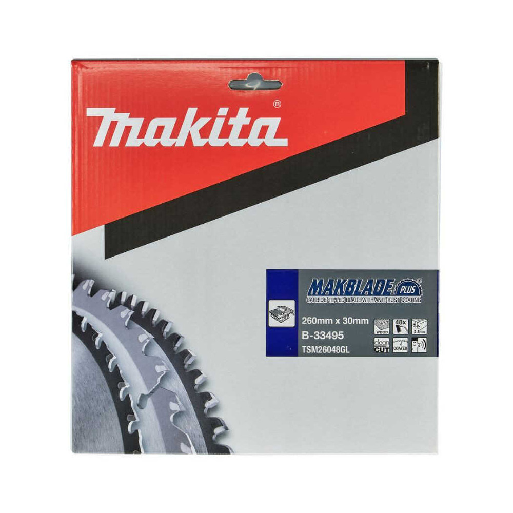 Lame de scie circulaire pour bois makblade tct 260 x 30 mm Makita b 33495
