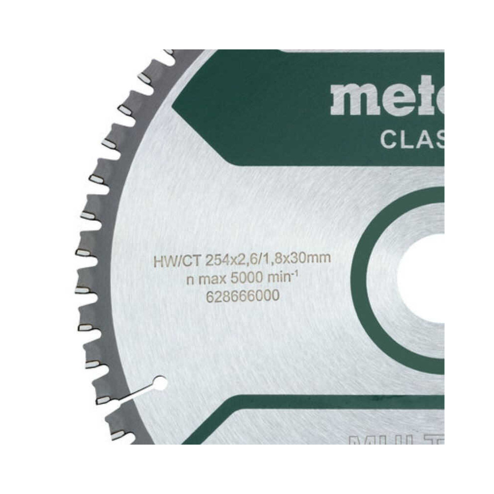 Lame de scie circulaire 254 x 30 Z60 multi cut Metabo 628285000