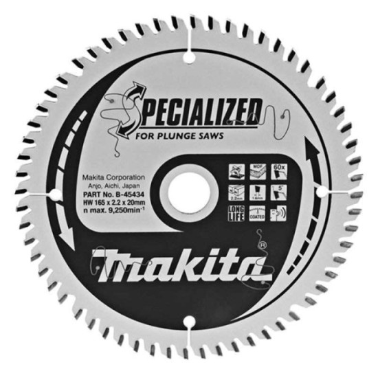 Lame de scie circulaire O165X20MM 60 dents tct Makita b 45434