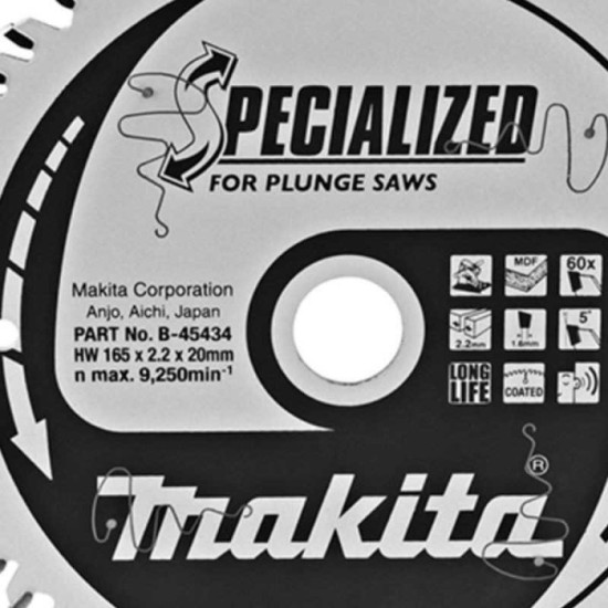 Lame de scie circulaire O165X20MM 60 dents tct Makita b 45434