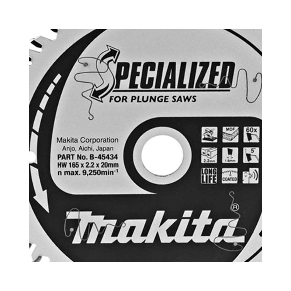 Lame de scie circulaire O165X20MM 60 dents tct Makita b 45434