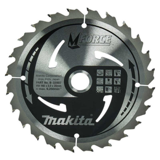 Lame de scie circulaire O165X20MM 24DENTS Makita b 32007