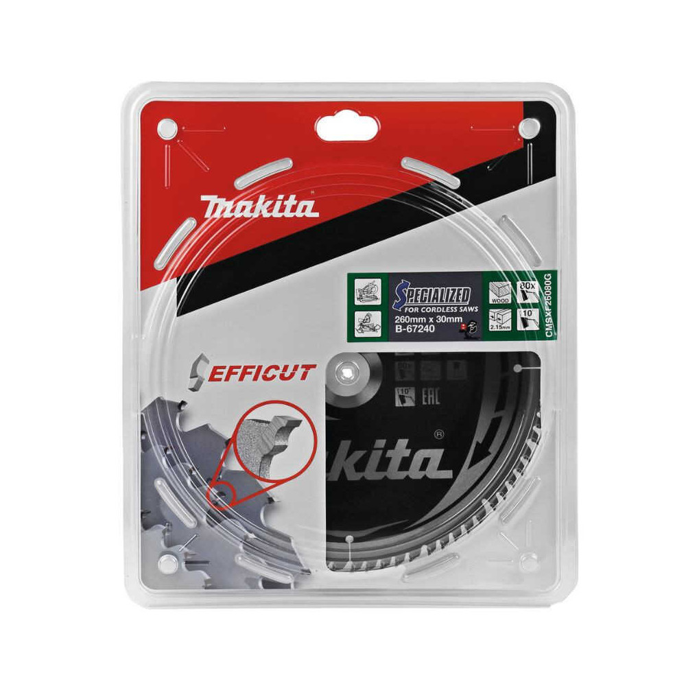 Lame de scie circulaire O260X30MM 80 dents tct Makita b 67240