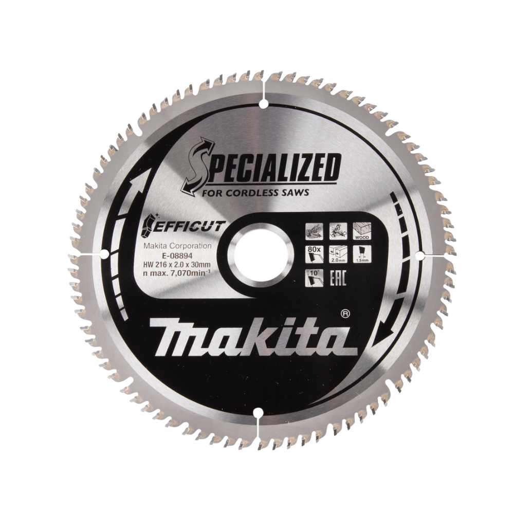 Lames carbures O216MM 30MM 80DENTS Makita e 08894