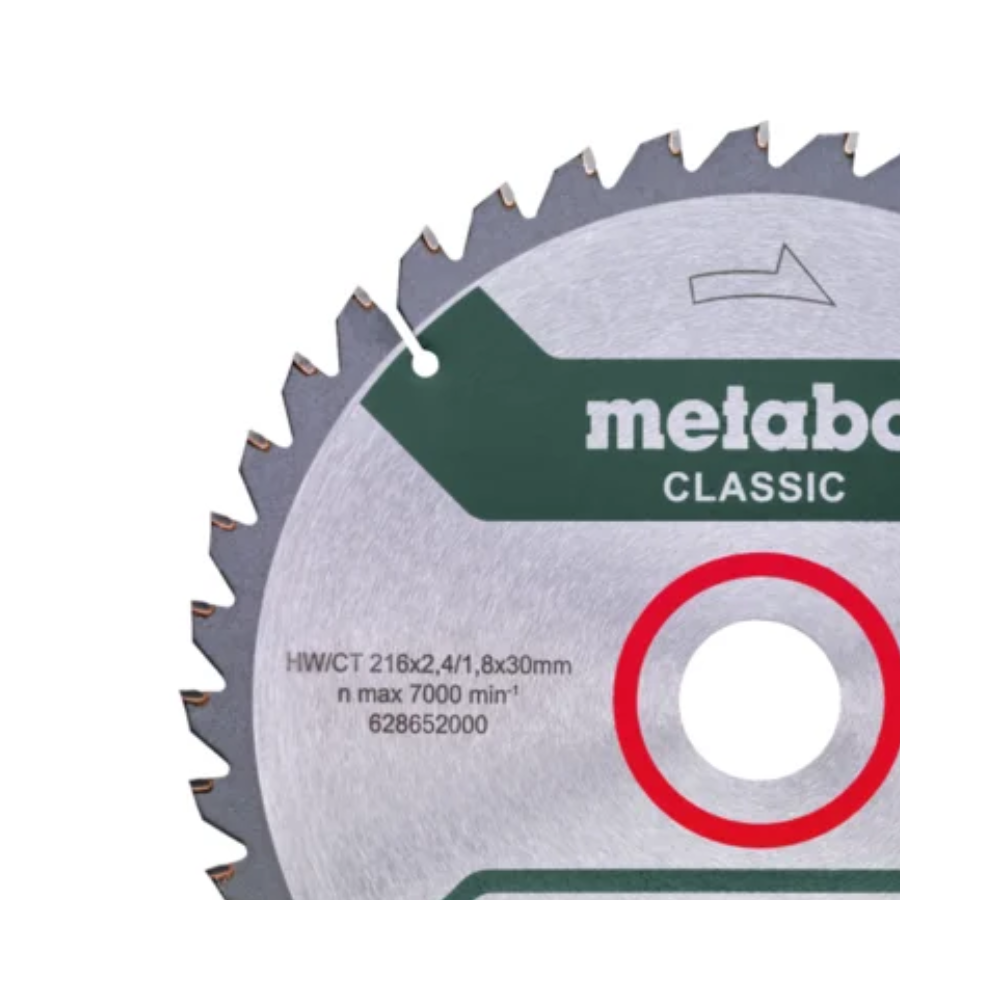 Lames de scies circulaires 216X30 Z40 wz Metabo 628652000