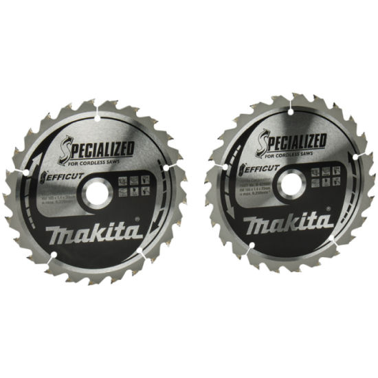 Lot de 2 lames de scie circulaire specialized efficut O165MM Makita b 62985 2