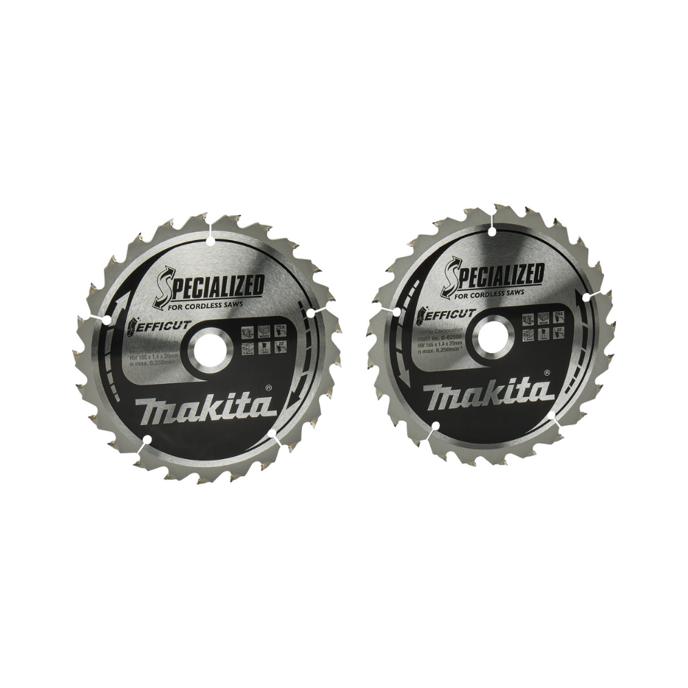 Lot de 2 lames de scie circulaire specialized efficut O165MM Makita b 62985 2
