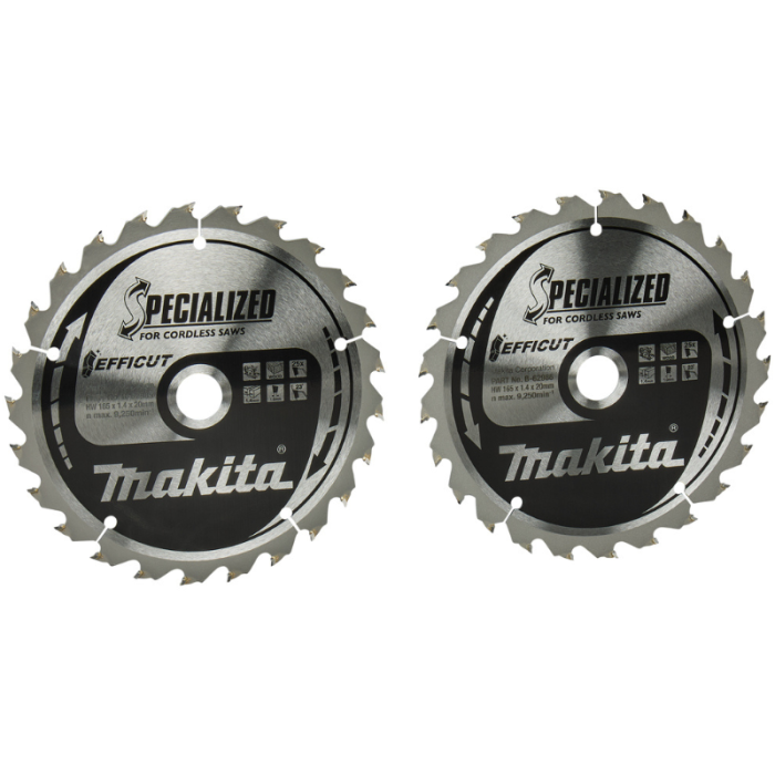 Lot de 2 lames de scie circulaire specialized efficut O165MM Makita b 62985 2
