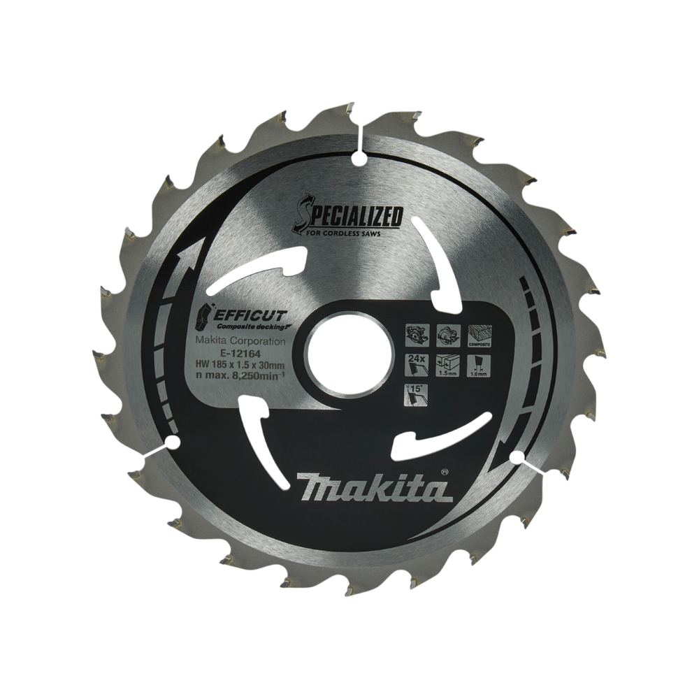 Lame de scie circulaire wpc 185X30X15MM 24 dents Makita e 12164