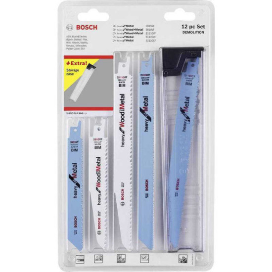 Set 12 lames scies sabre Bosch 2607010908