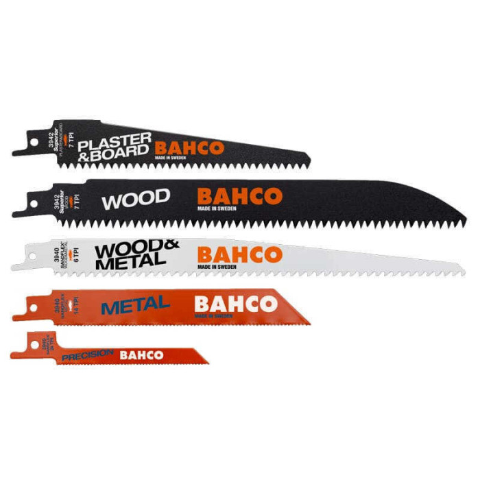 Jeu de lames de scies sabres platre bois metal 10 pcs Bahco 3940 mix set 10P