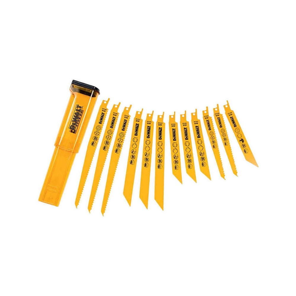 Lames pour scie sabre 12 pcs Dewalt DT2445