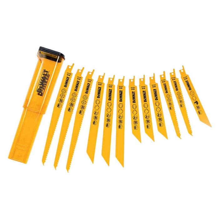 Lames pour scie sabre 12 pcs Dewalt DT2445