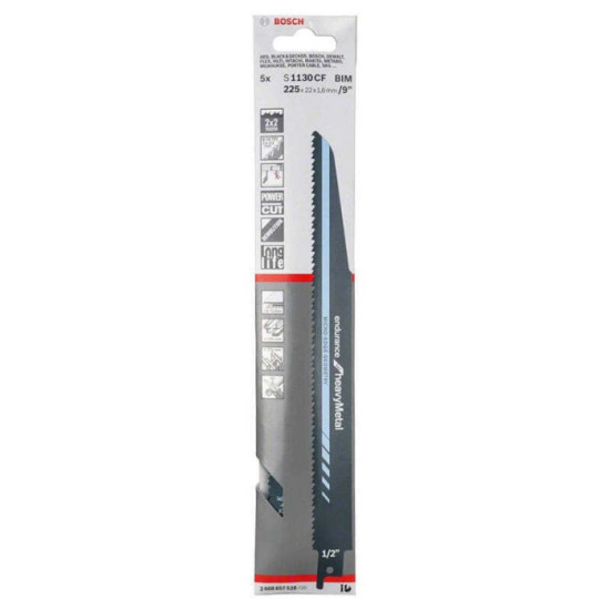 Lames de scie sabre S1130CF pour metal Bosch 2608657528